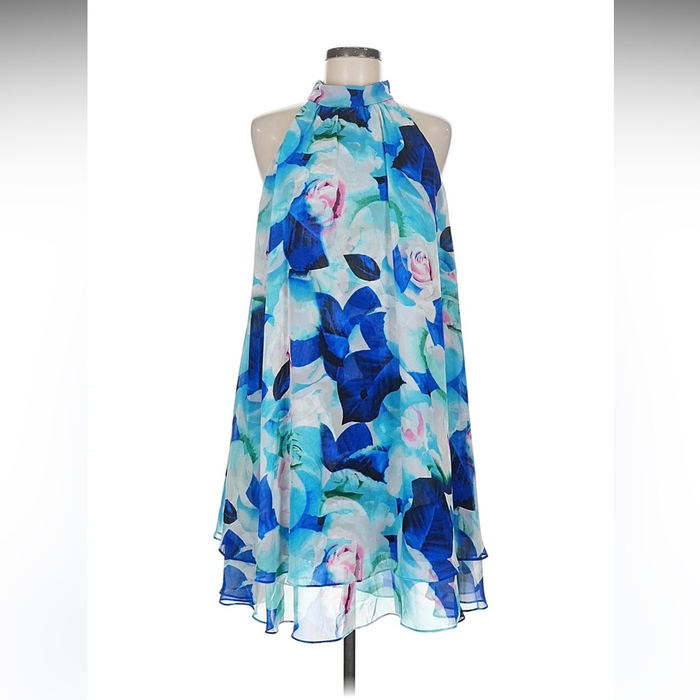 Eliza J Vibrant Blue, trapeze dress